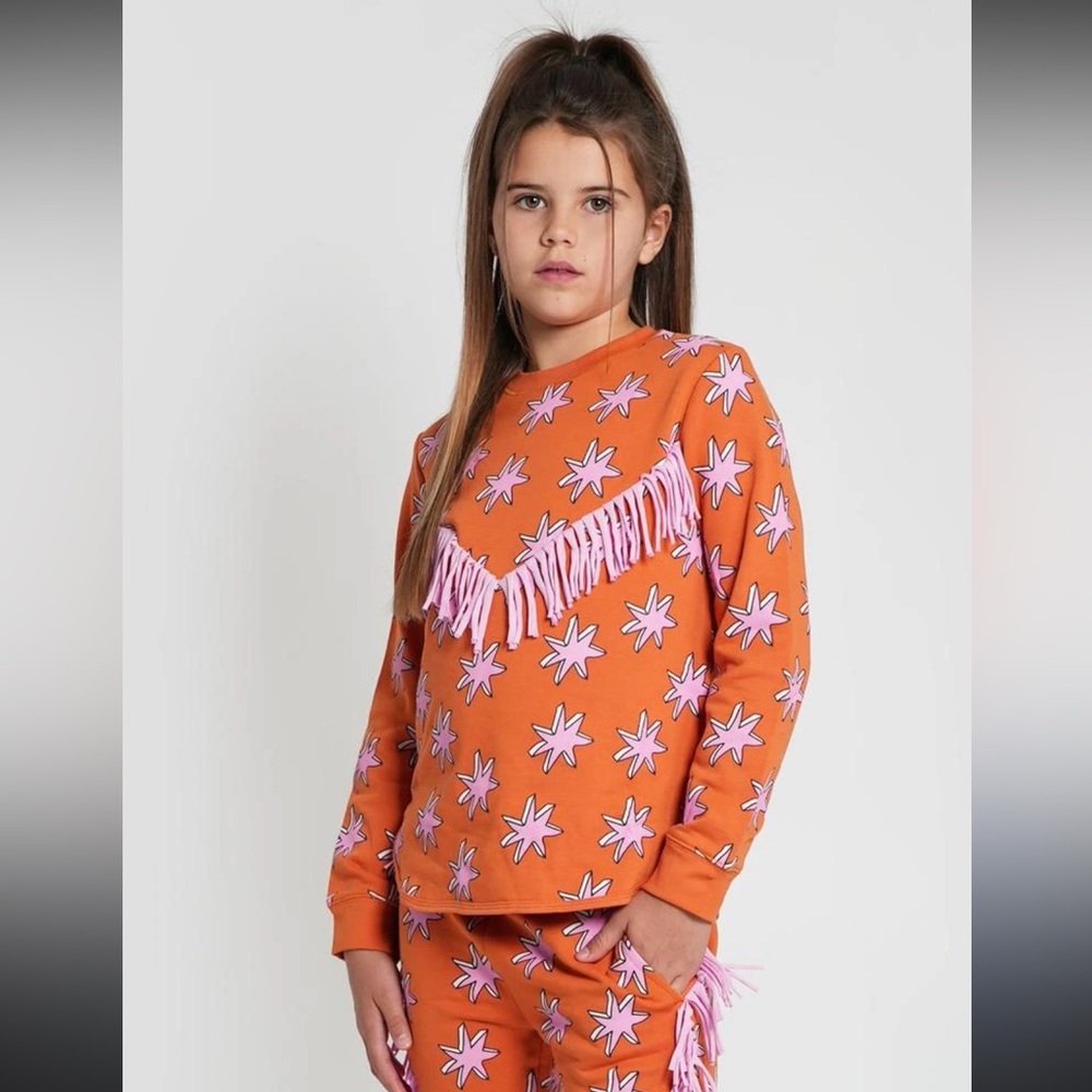 Stella McCartney Orange and Pink Star Sweatshirt
